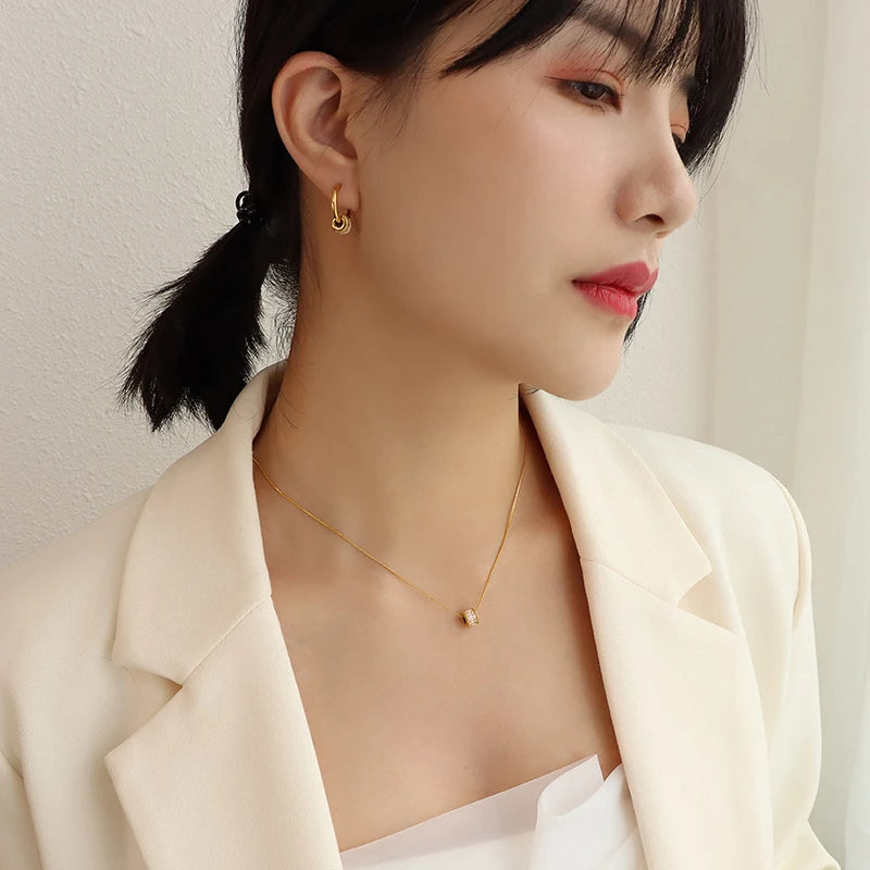 Luxury Crystal Necklace & Earrings Set