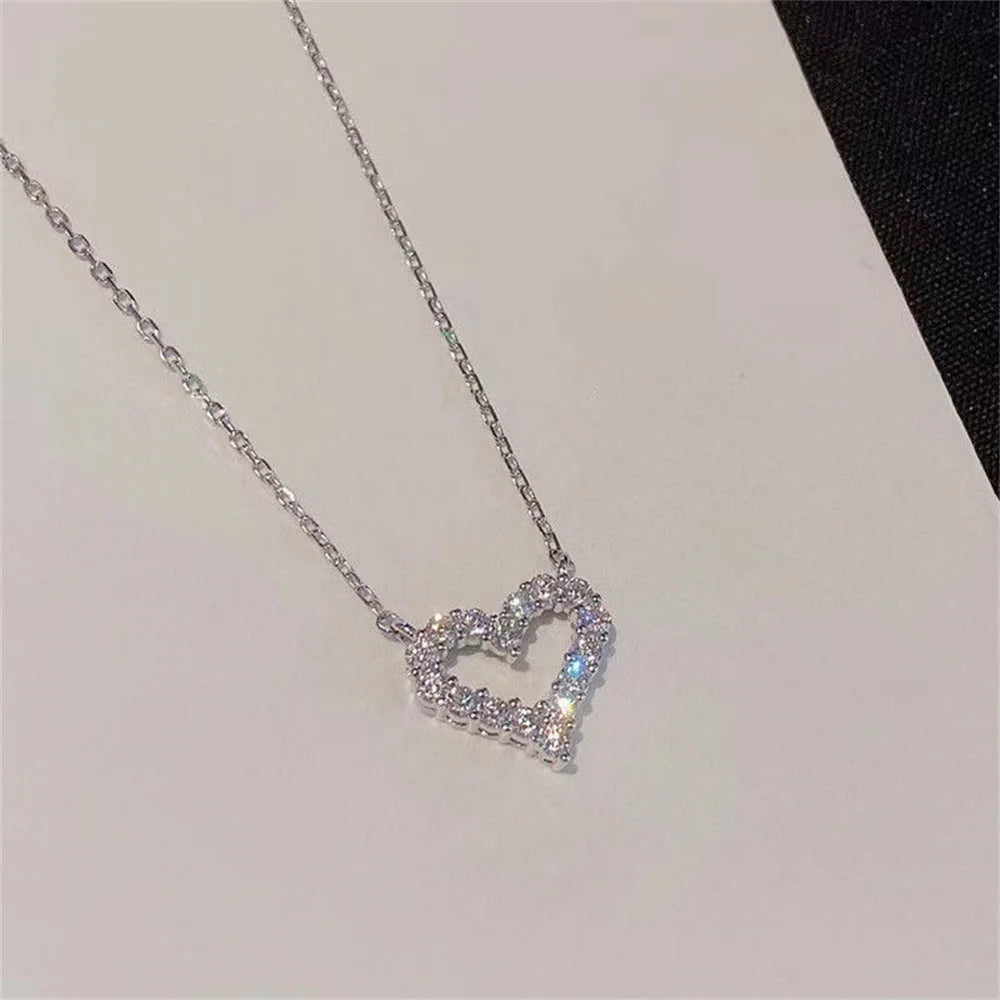 Crystal Hollow Love Necklace