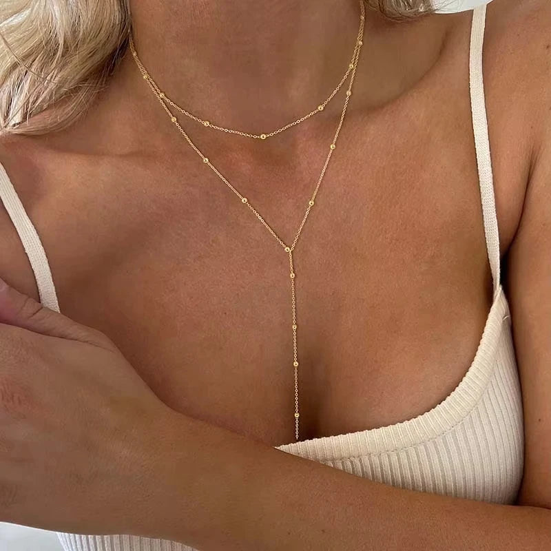 Dainty Gold Drop Necklace