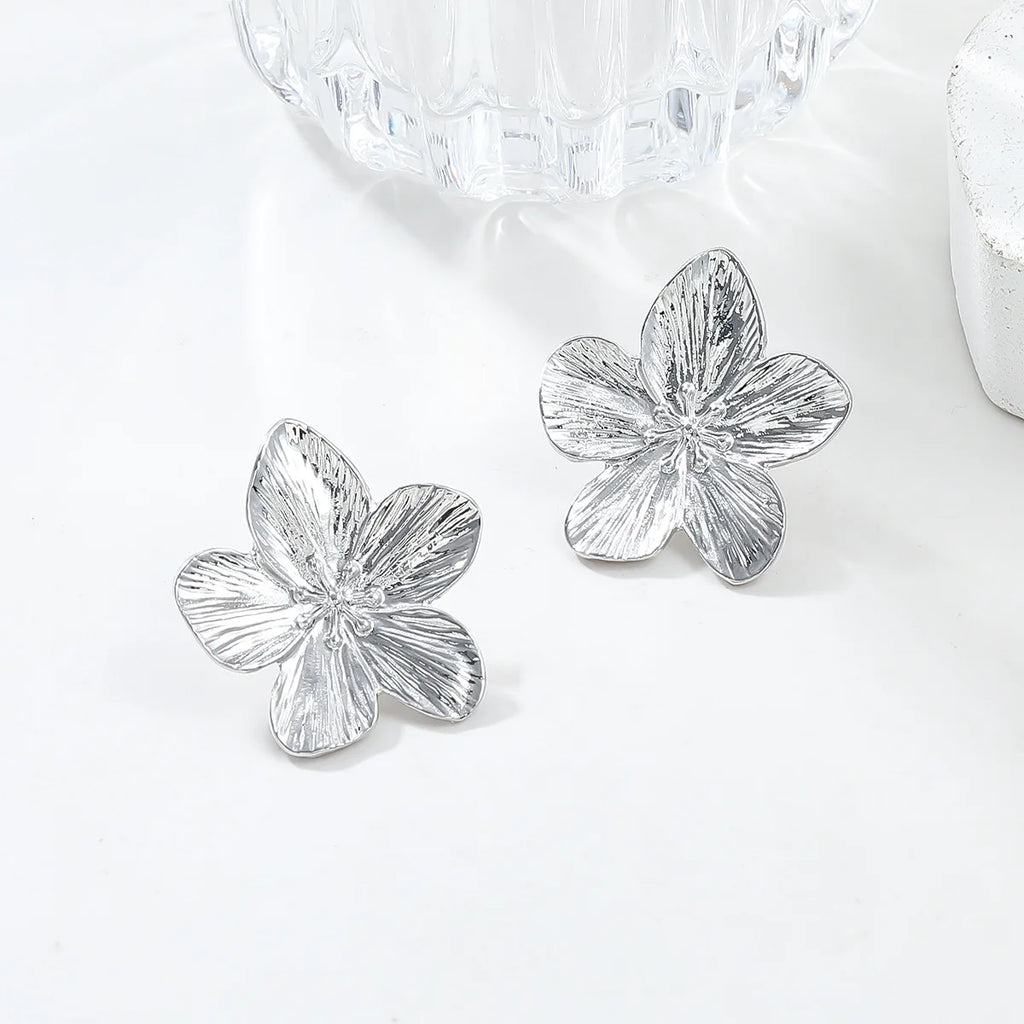Trendy Floral Stainless Steel Earrings for Women Party & Daily Wear