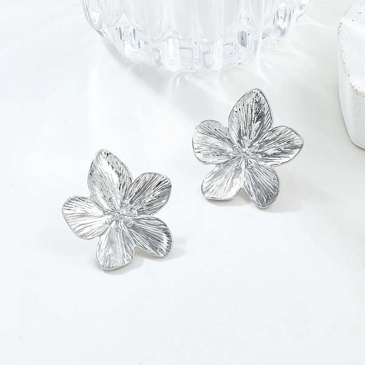 Trendy Floral Stainless Steel Earrings for Women Party & Daily Wear