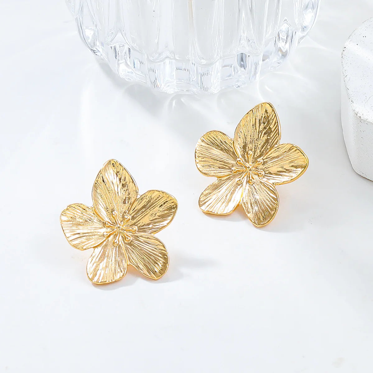 Trendy Floral Stainless Steel Earrings for Women Party & Daily Wear