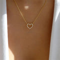 Crystal Hollow Love Necklace